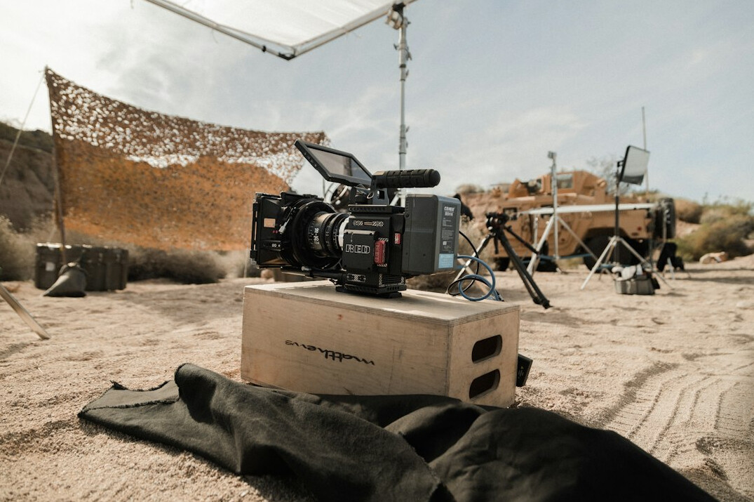 professional film crew on set
