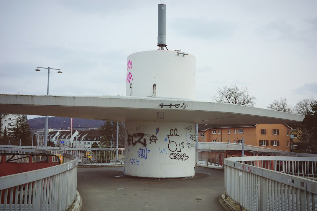 Modern television production studio building in Zurich Switzerland