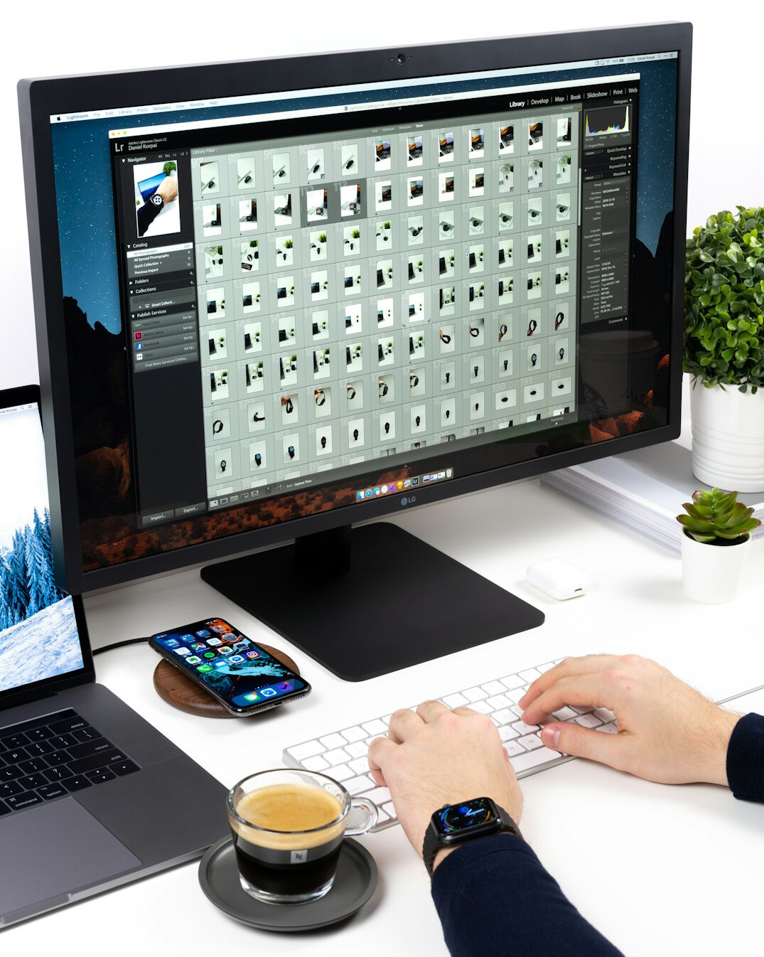video editor at computer