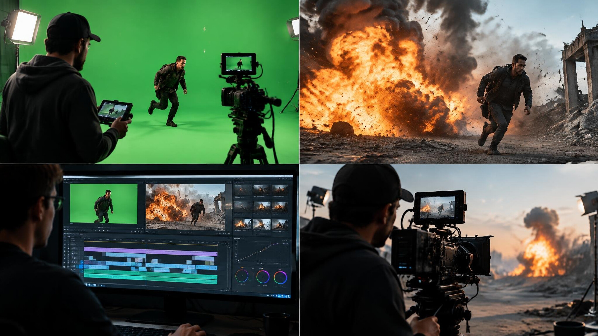 filmmaker using green screen