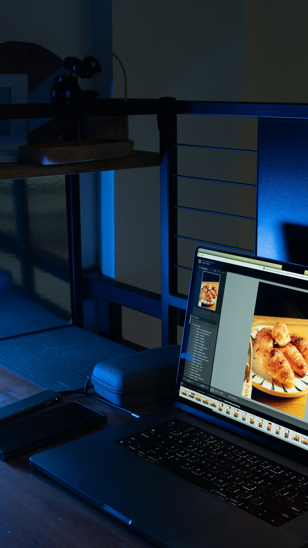 filmmaker editing on laptop
