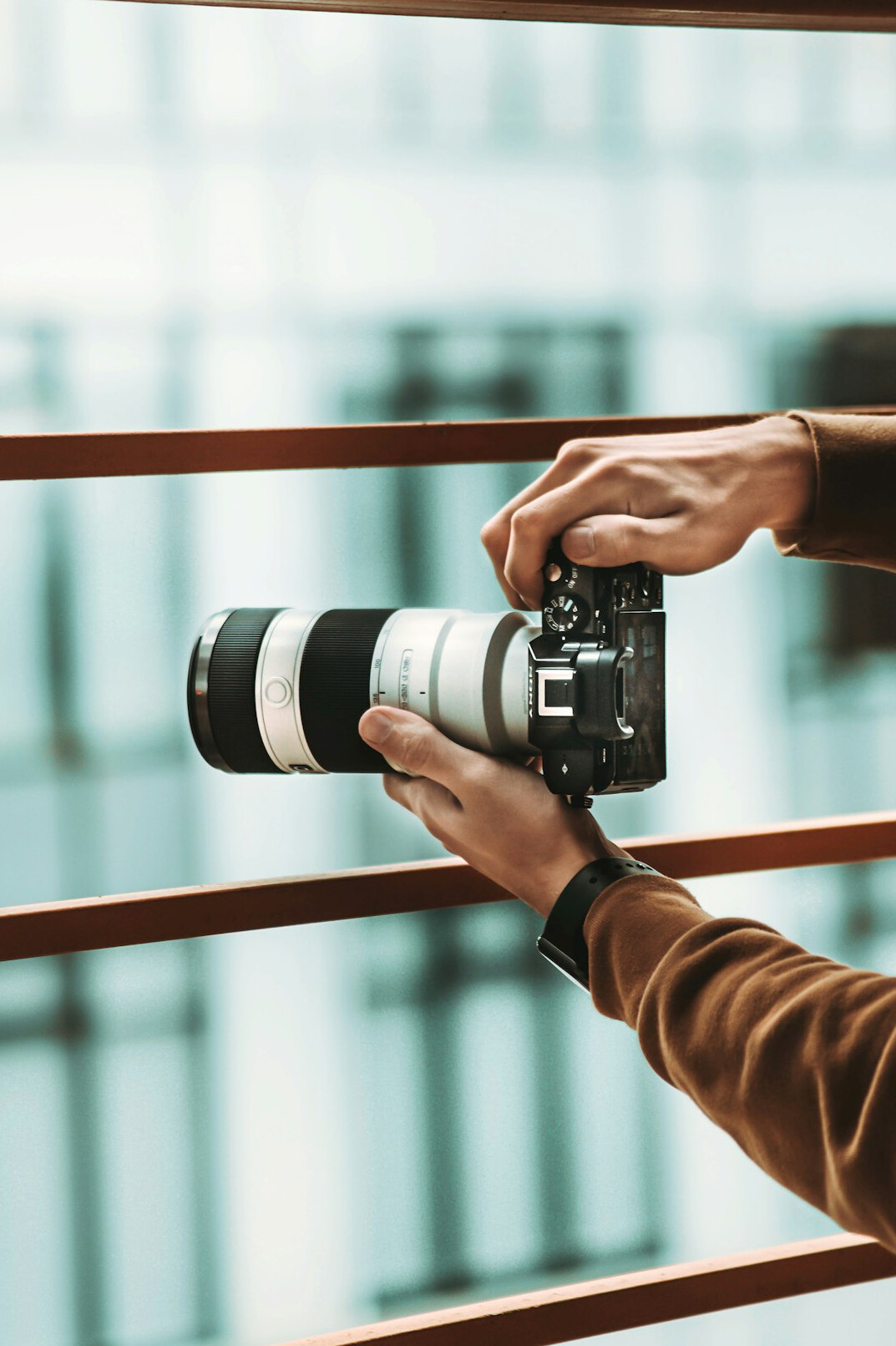 beginner filmmaker with camera
